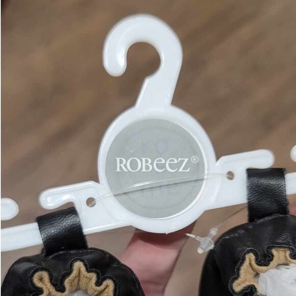 Robeez Fancy Bow Soft Sole Baby Girl Shoes Black NEW - Picture 6 of 12